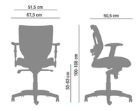 medidas silla ejecutiva black malla vicca