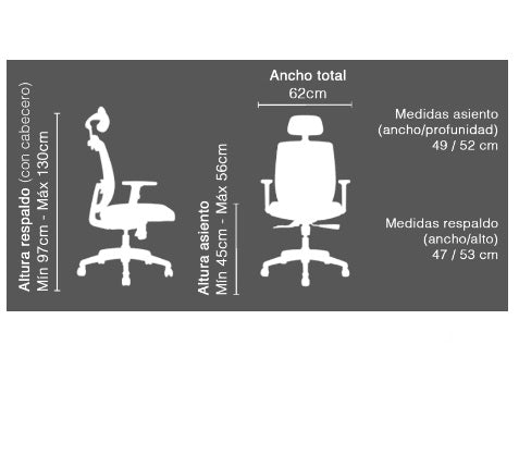 Silla Ejecutiva Ergonómica Work Up con Deslizador