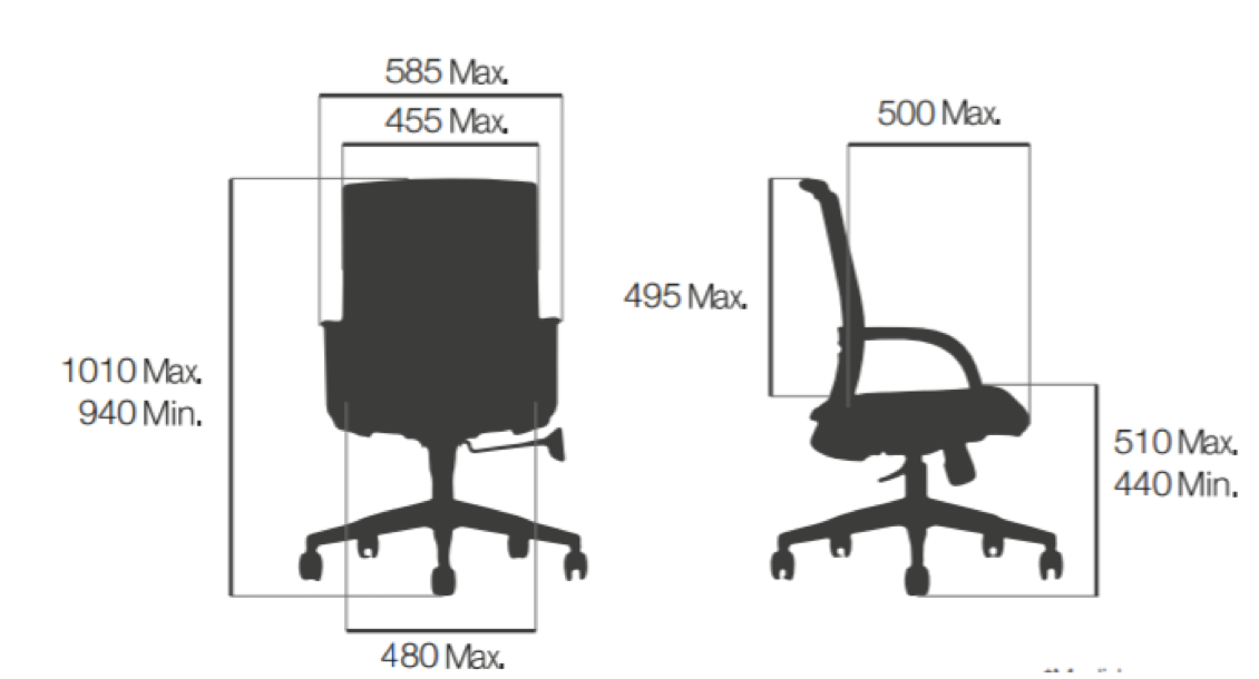 Silla de Escritorio Aria con Malla y Apoyo Lumbar