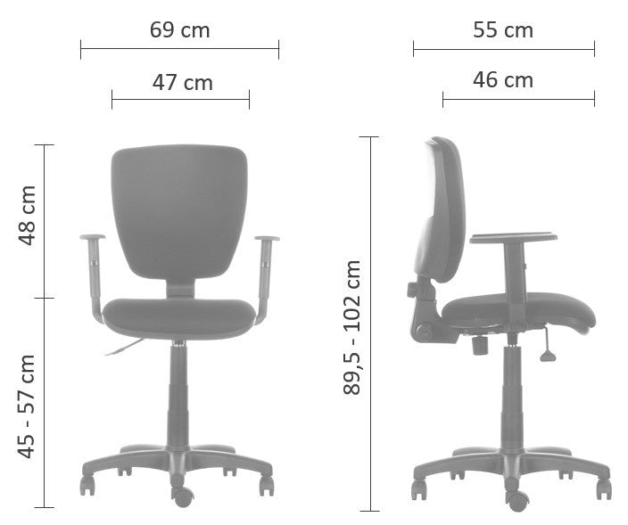 Silla Operativa Torino Media Personalizable con Mecanismo Pivotal