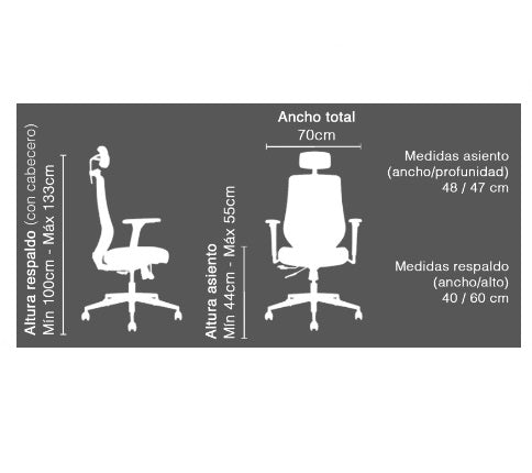 Silla Ergonómica de Oficina Rolla Lite con Deslizador