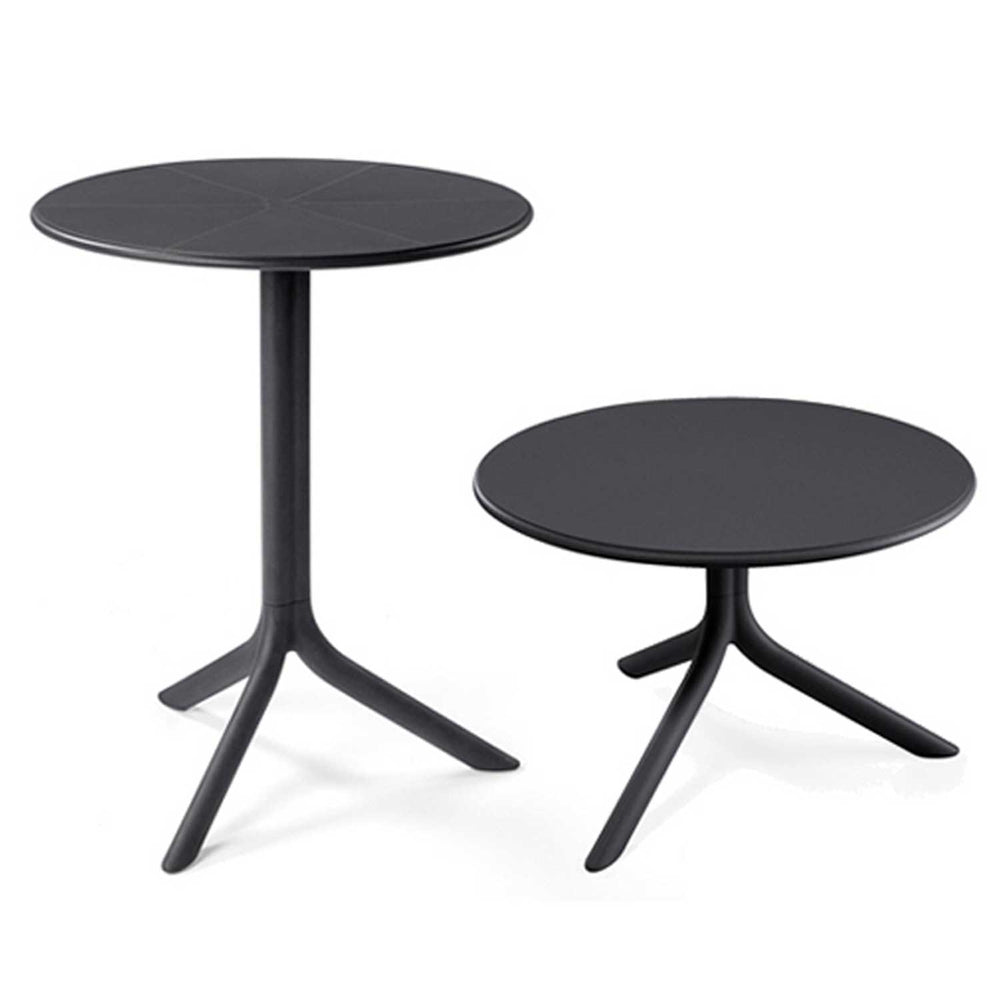 Mesa Spritz Nardi Negra detalle base de 3 radios