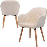 Poltrona Diamante beige Vicca, vista lateral