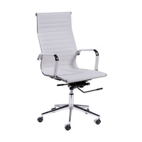 Silla Bishop Alta blanca de respaldo alto para reuniones