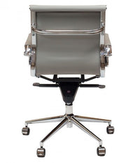Silla Bishop Baja gris con base metálica cromada