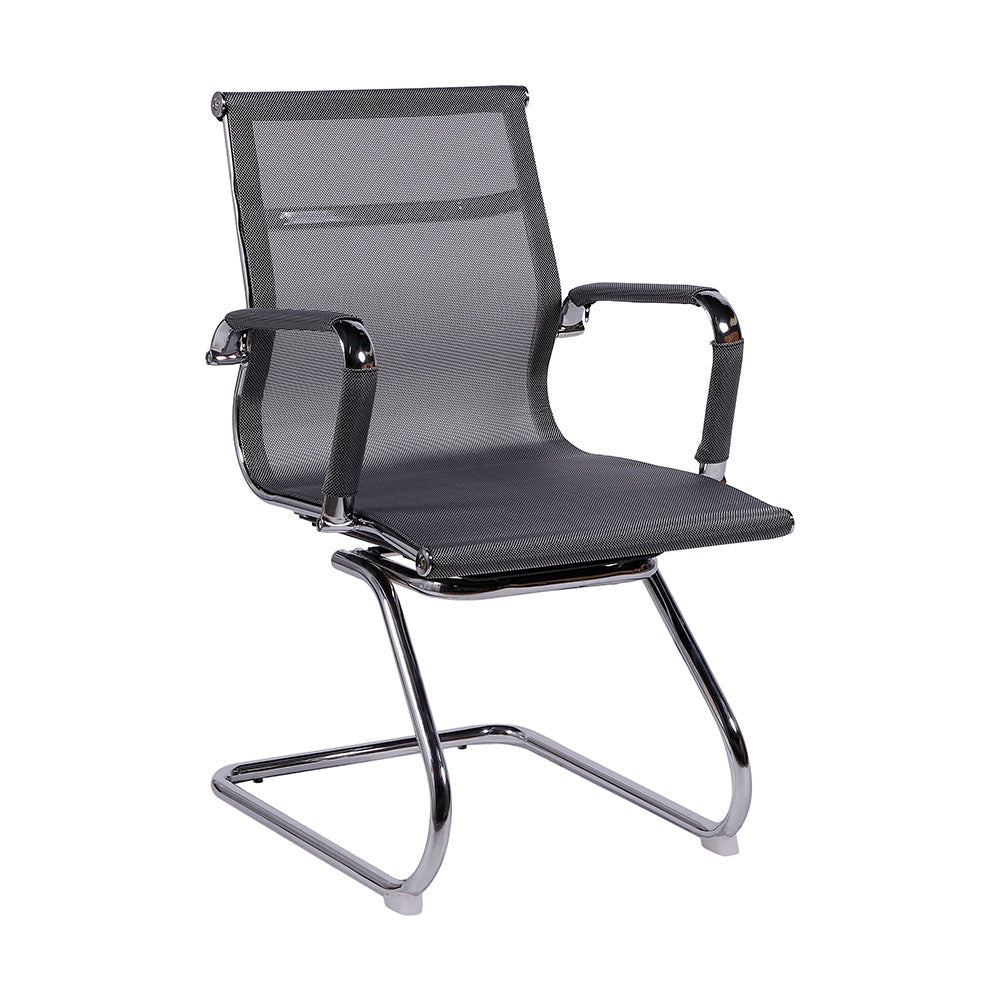 Silla de Visita Carson fija gris Vicca, vista frontal