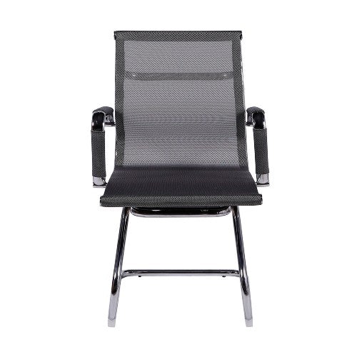 Silla de Visita Carson fija gris Vicca, vista frontal
