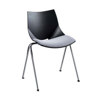 Silla de Visita Shell asiento tapizado Vicca, vista lateral