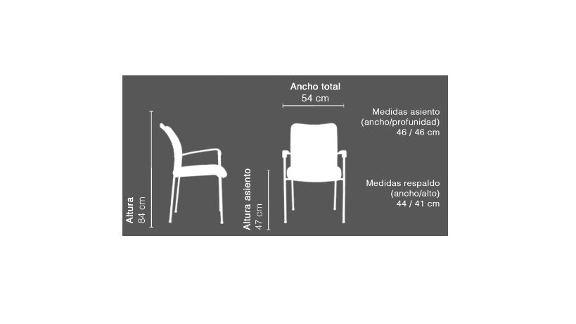 Silla de Visita Strong Vicca, vista frontal