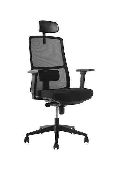 Silla Ejecutiva Ergonómica Tela con Deslizador y Brazos 3D