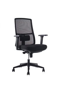 Silla ejecutiva ergonómica Tela con deslizador y brazos 3D | VICCA