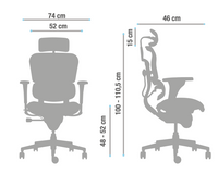 Silla Ergohuman Elite cuero negro Vicca, ficha técnica