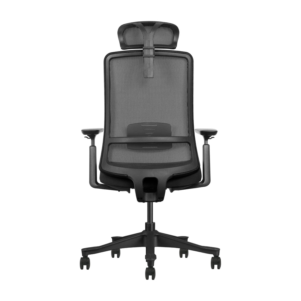 Respaldo de malla y cabecero de la silla ergonómica Nina, vista trasera | VICCA