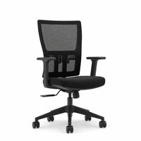 Silla de escritorio ergonómica Torhu negra en vista 45 grados