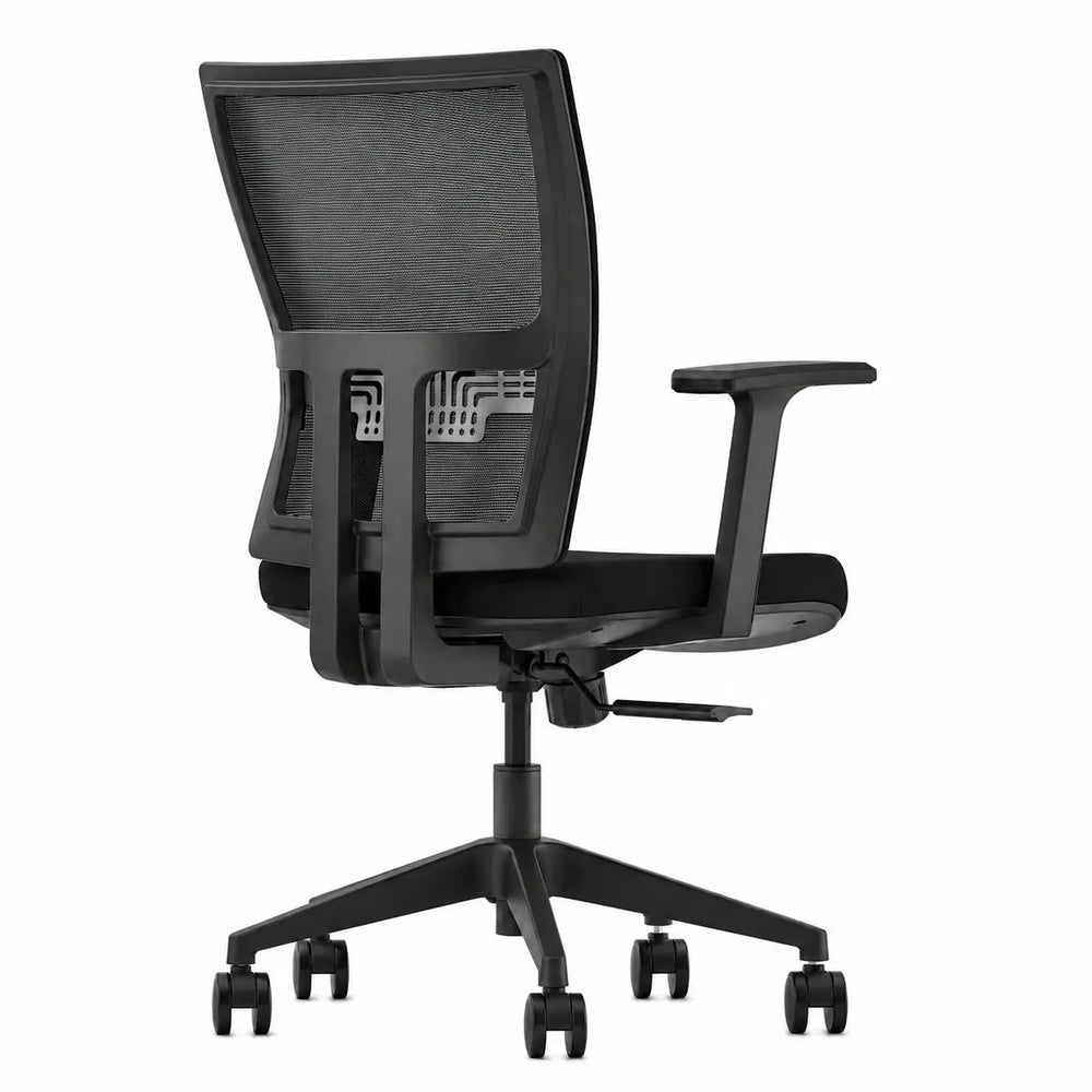 Vista posterior de silla ergonómica Torhu con respaldo de malla
