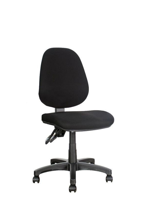 Silla de escritorio Romy sin brazos tapizada negra | VICCA