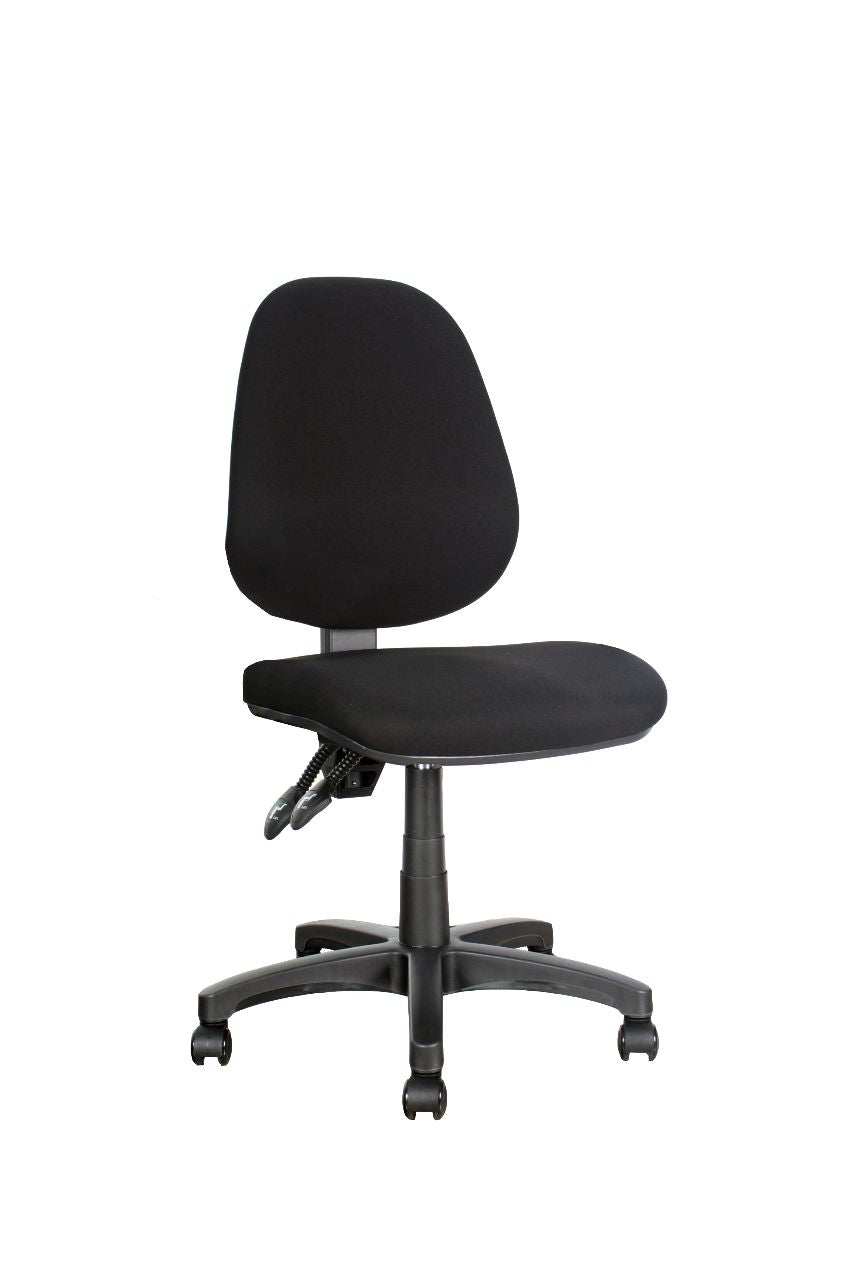 Silla de Escritorio Romy Sin Brazos Tapizada Negra