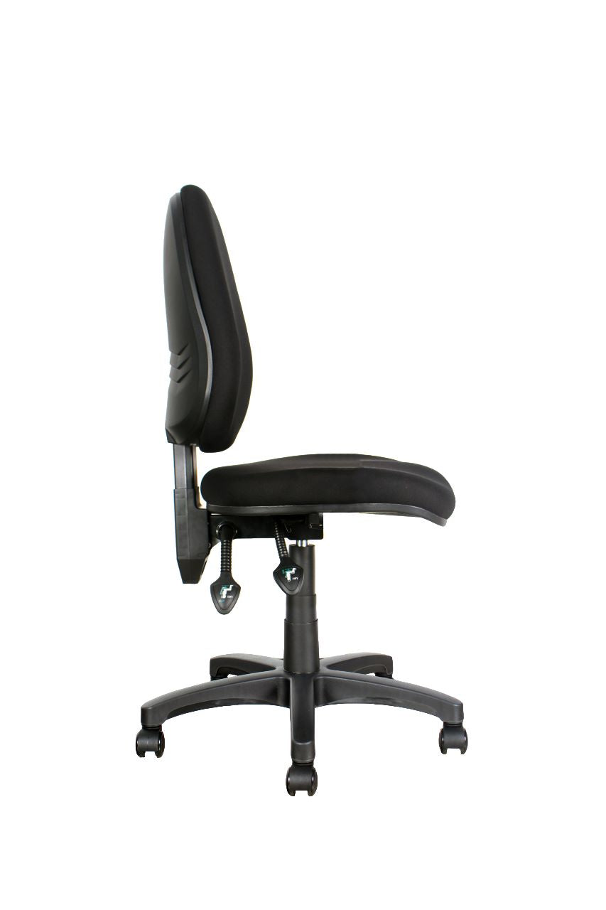 Silla de Escritorio Romy Sin Brazos Tapizada Negra