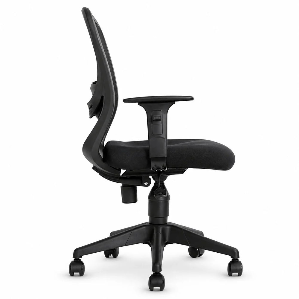 Silla de escritorio Vela VICCA con brazos regulables, vista lateral