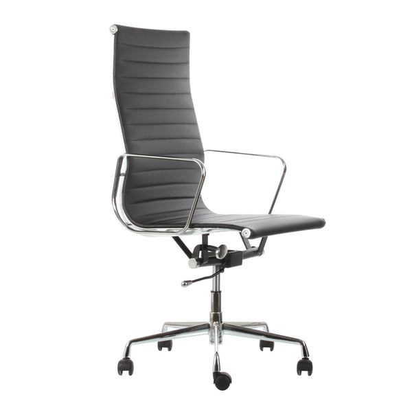 Silla gerencial Line Alto de ecocuero negro | VICCA