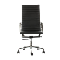 silla-gerencial-line-alto-ecocuero-negro vista frontal