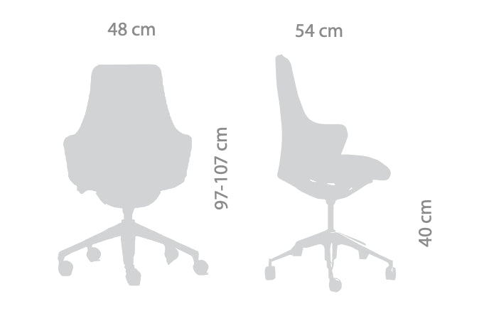 Medidas de silla gerencial Lives tapizada