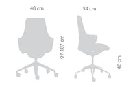 Medidas de silla gerencial Lives tapizada