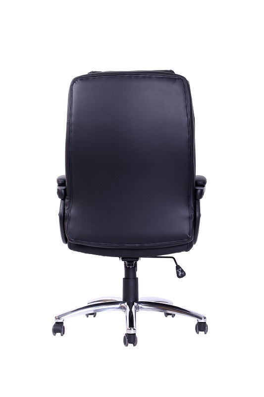 Silla Gerencial Roma Tapizada en PU Negro