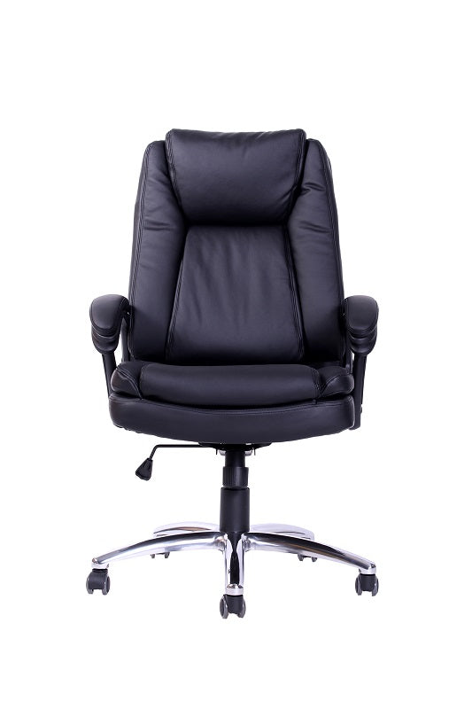 Silla Gerencial Roma Tapizada en PU Negro