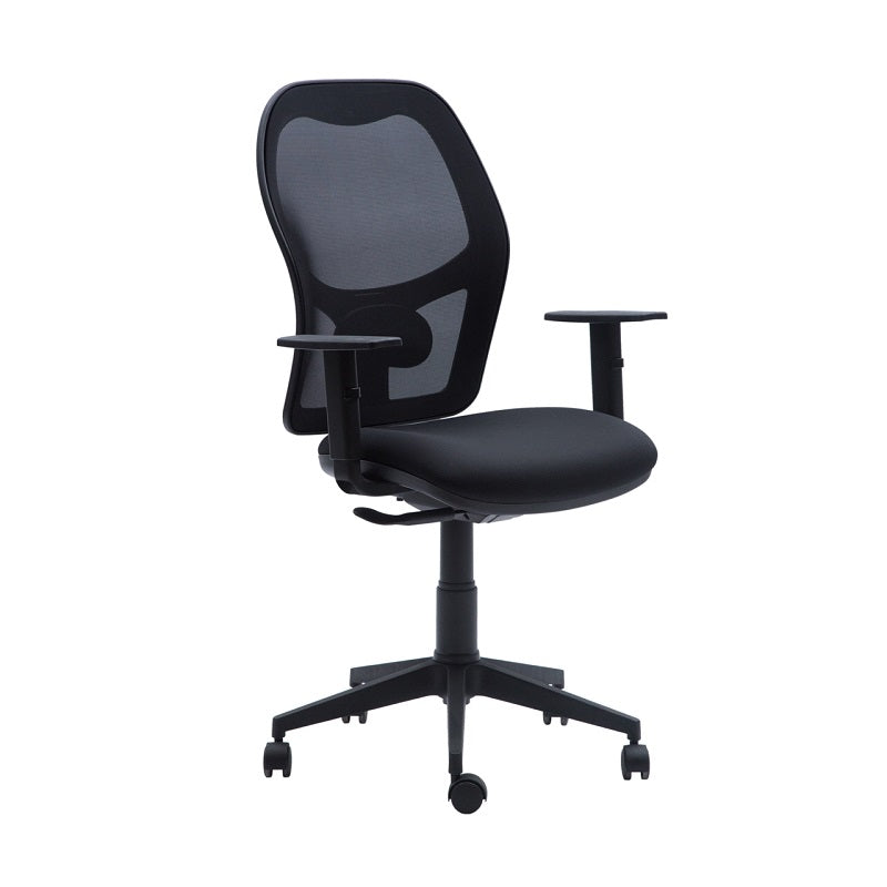 Silla de Oficina Q3 Negra, Brazo PP con Mecanismo Autopesante