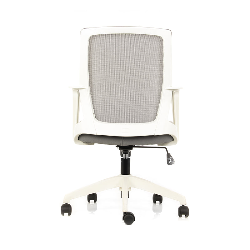 Silla de Oficina R6 Gris con Estructura Blanca