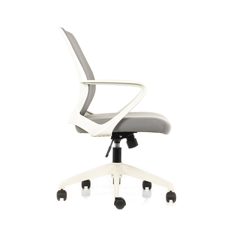 Silla de Oficina R6 Gris con Estructura Blanca