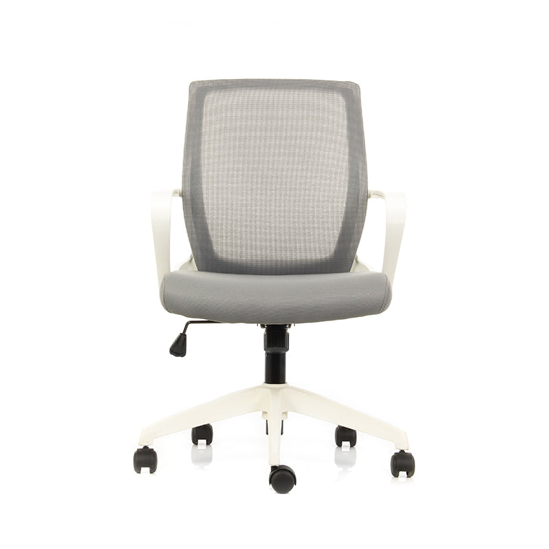 Silla de Oficina R6 Gris con Estructura Blanca