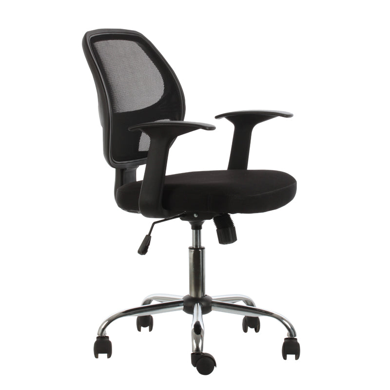 Silla Operativa Génova Reclinable con Base Cromada
