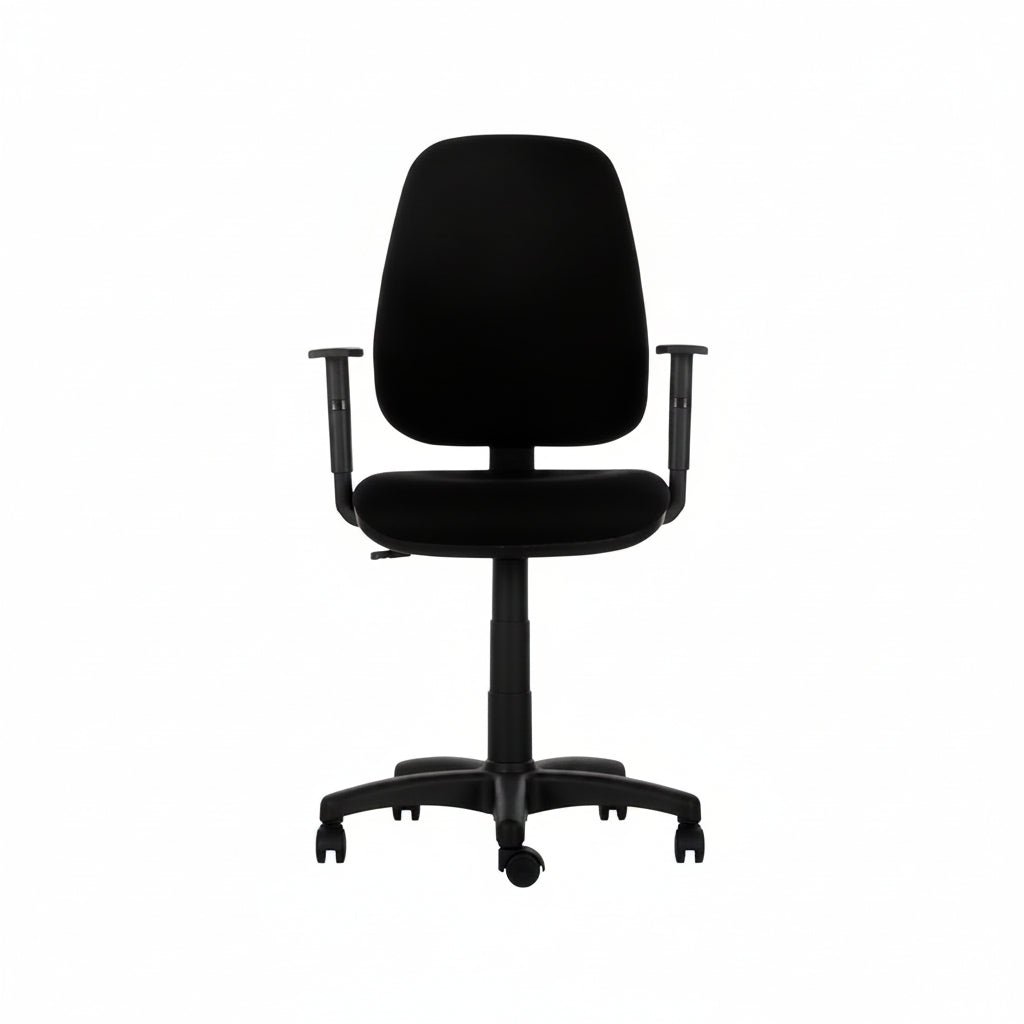 Silla operativa Rudy Alta tapizada, vista lateral | VICCA