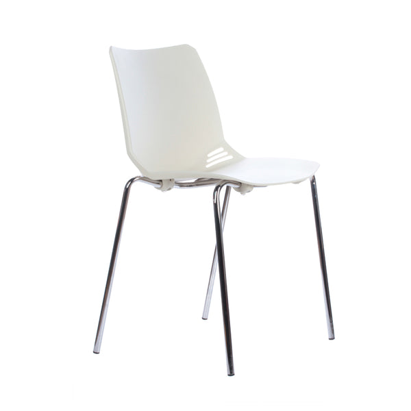 Silla para Casino Race de polipropileno color blanco