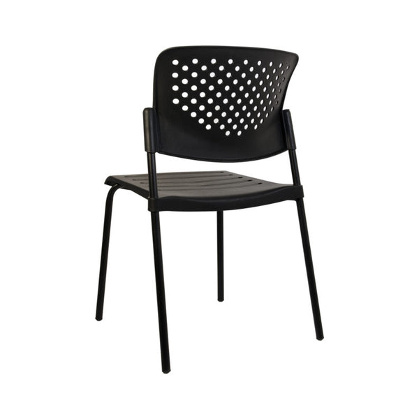Silla para casino Alice de polipropileno perforado negro | VICCA