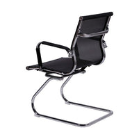 Silla de Visita Carson fija negra Vicca, vista lateral