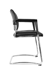 Silla de Visita Dream tapizada trineo Vicca, vista lateral