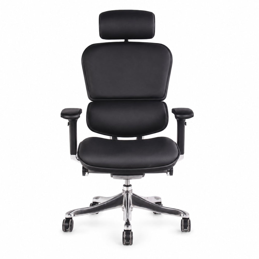 Silla Ergohuman Elite cuero negro Vicca, vista lateral