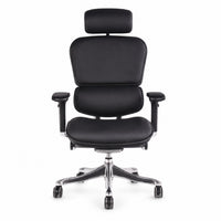 Silla Ergohuman Elite cuero negro Vicca, vista lateral