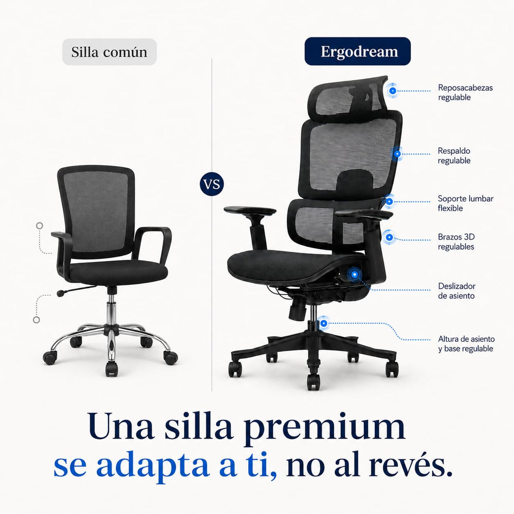 comparacion silla mala vs silla ergodream premium vicca