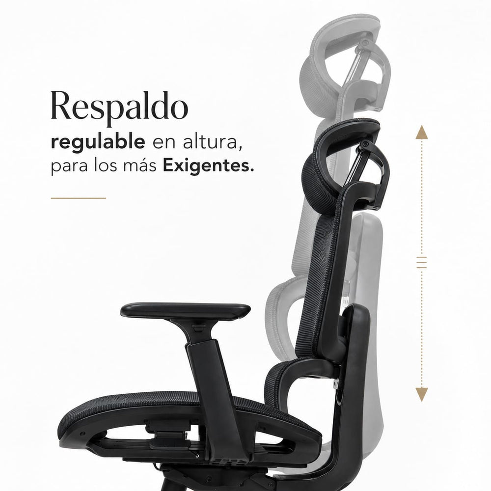 altura respaldo silla ergodream premium vicca