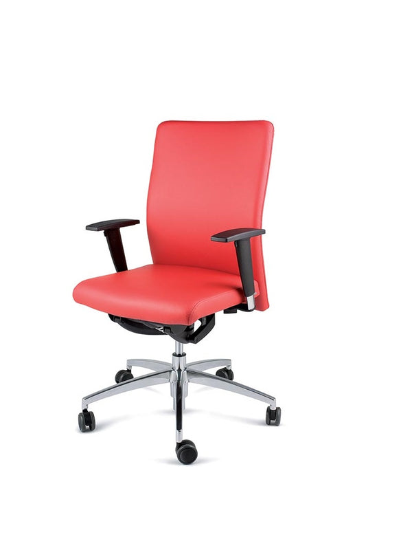 Silla ejecutiva Crono Media tapizada, vista lateral | VICCA