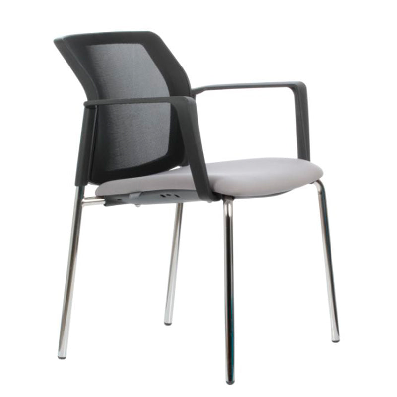 Silla de Visita Logan respaldo malla asiento tapizado Vicca, vista frontal