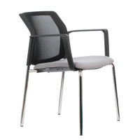 Silla de Visita Logan respaldo malla asiento tapizado Vicca, vista frontal
