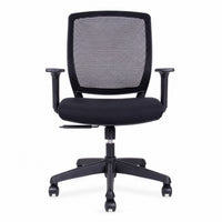 Silla operativa Job negra, vista frontal