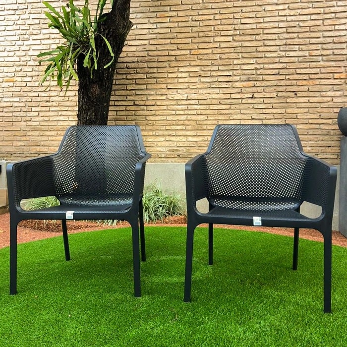Sillón Net Relax Nardi Grafito vista lateral