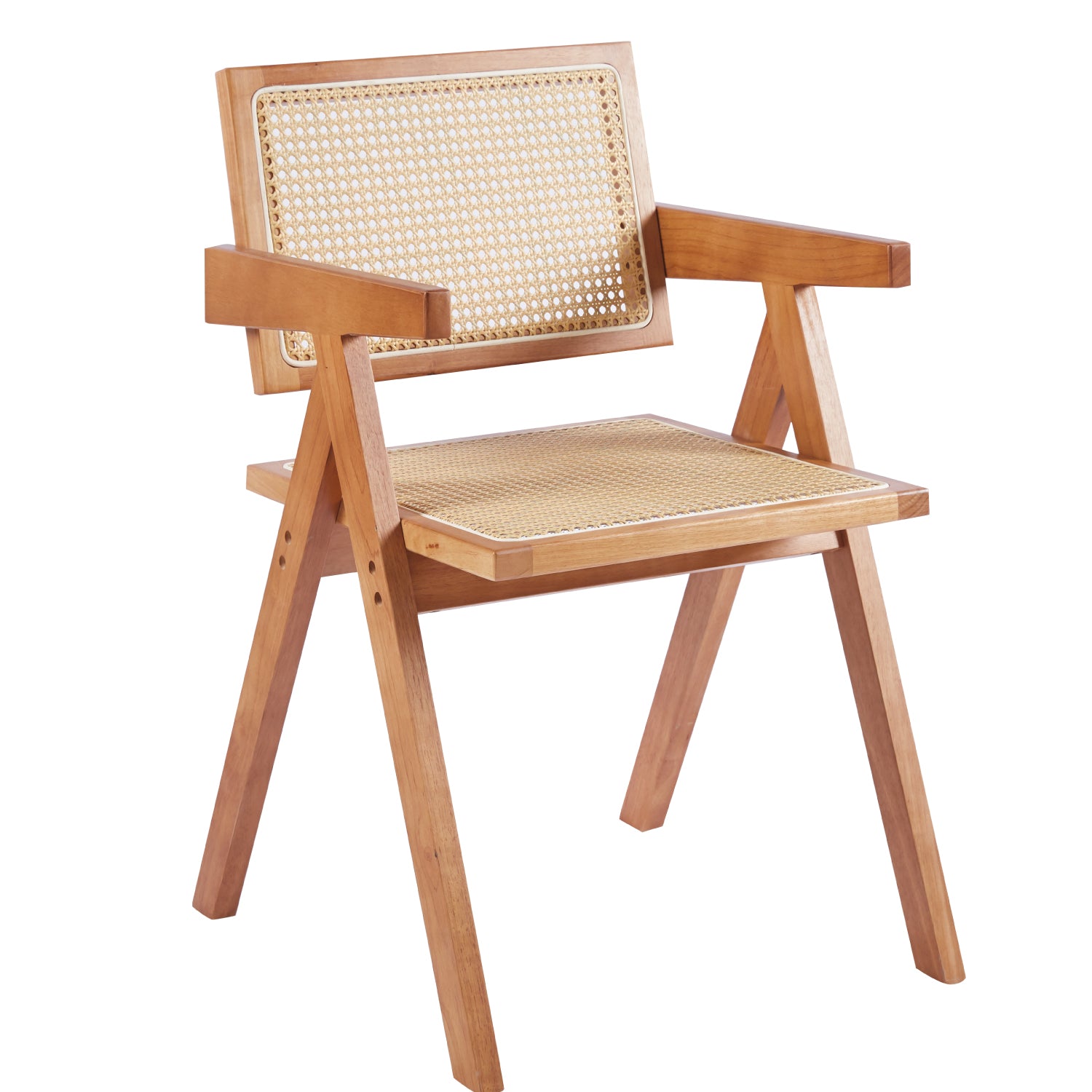 Sitial Chandigarh madera rattan Vicca, vista frontal