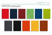 Muestrario de 11 colores de tapices de ecocuero para sofá Donnato